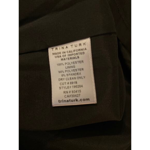 Trina Turk Los Angeles Black A-Line Flare Midi Size 4 Professional Workwear - Picture 6 of 6